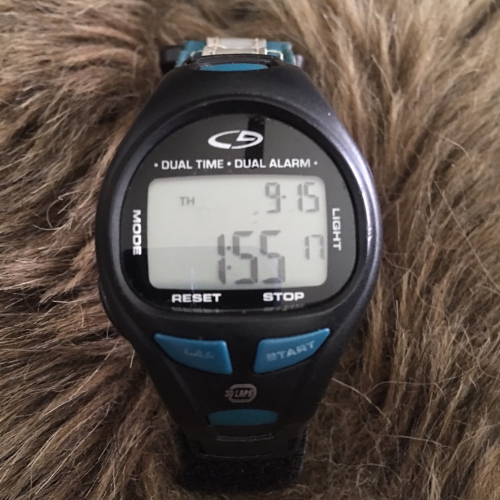 Dual time & alarm light mode unisex stop watch